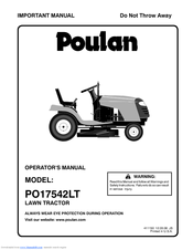 Poulan Pro PO17542LT Operator's Manual