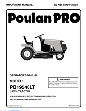 Poulan Pro 411229 Operator's Manual