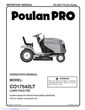 Poulan Pro CO17542LT Operator's Manual