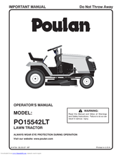 Poulan Pro PO15542LT Operator's Manual