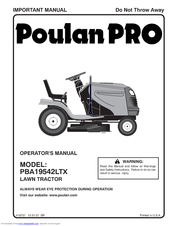 Poulan Pro PRO PBA19542LTX Operator's Manual