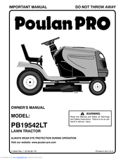 Poulan Pro PB19542LT Owner's Manual