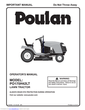 Poulan Pro PO175H42LT Operator's Manual