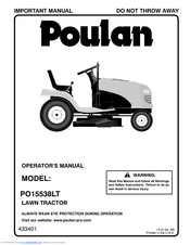 Poulan Pro 433401 Operator's Manual