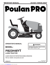 Poulan Pro 433413 Operator's Manual