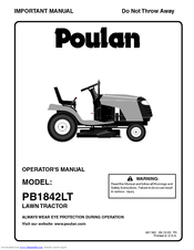 Poulan Pro 96012004500 Operator's Manual