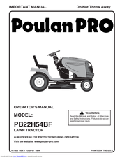 Poulan Pro 96042006001 Operator's Manual