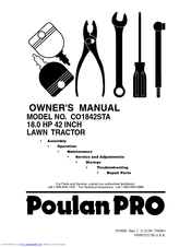 Poulan Pro CO1842STA Owner's Manual