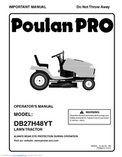 Poulan Pro DB27H48YT Operator's Manual