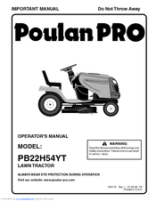 Poulan Pro PB22H54YT Operator's Manual