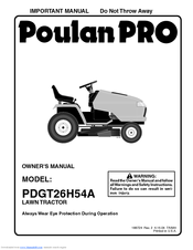 Poulan Pro PDGT26H54A Owner's Manual