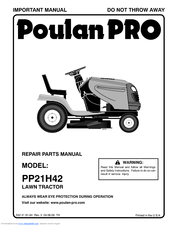 Poulan Pro Pro 96011021801 Repair Parts Manual