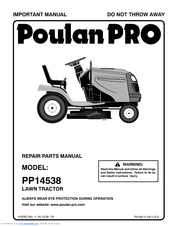 Poulan Pro Pro 96011027800 Repair Parts Manual