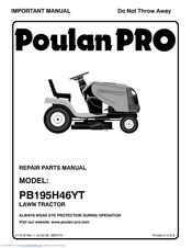 Poulan Pro Pro 96042005900 Repair Parts Manual