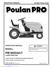 Poulan Pro Pro 96042012300 Operator's Manual
