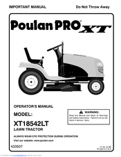 Poulan Pro XT XT18542LT Operator's Manual