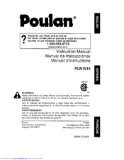 Poulan Pro PLN1510 Instruction Manual