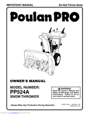 Poulan Pro PP524A Owner's Manual