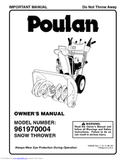 Poulan Pro 199600 Owner's Manual