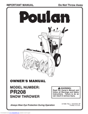 Poulan Pro PR208 Owner's Manual