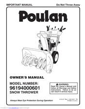 Poulan Pro 96194000601 Owner's Manual