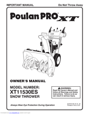 Poulan Pro XT XT11530ES Owner's Manual