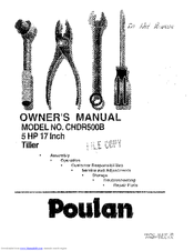 Poulan Pro CHDR500B Owner's Manual