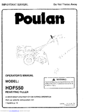 Poulan Pro HDF550 Operator's Manual