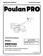 Poulan Pro 417150 Operator's Manual