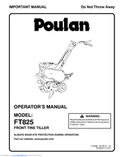 Poulan Pro FT825 Operator's Manual