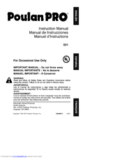 Poulan Pro 31 Instruction Manual