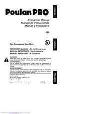 Poulan Pro 33 Instruction Manual