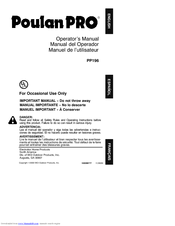 Poulan Pro 530088777 Operator's Manual
