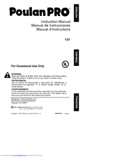 Poulan Pro 530163413 Instruction Manual
