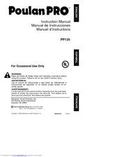 Poulan Pro PP135 Instruction Manual