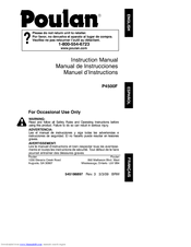 Poulan Pro 545186897 Instruction Manual