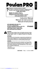 Poulan Pro 952711610 Instruction Manual