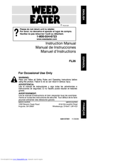 Weed Eater FL26 Instruction Manual