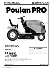 Poulan Pro PP18542 Owner's Manual