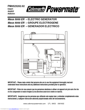 Powermate Maxa 5000 ER PM0525202.02 Product Manual