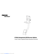 Precor Cardio Theater Integrated Bracket C764i Assembly Instructions Manual
