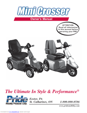 Pride Mobility Mini Crosser PMV130T3 Owner's Manual