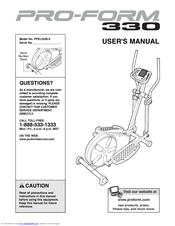 ProForm 330 Elliptical User Manual