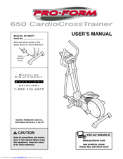 ProForm CardioCross Trainer 831.285371 User Manual