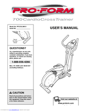 ProForm CardioCross Trainer 700 User Manual