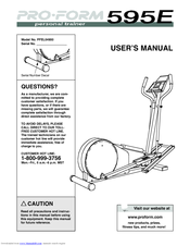 ProForm PFEL04900 User Manual