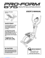 Pro-Form 675 Cardio CrossTrainer User Manual