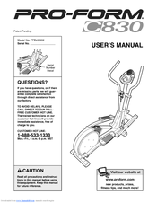 Pro-Form C 830 User Manual
