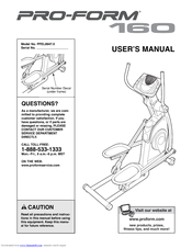 Pro-Form 160 User Manual