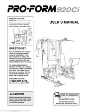 ProForm 920Ci User Manual